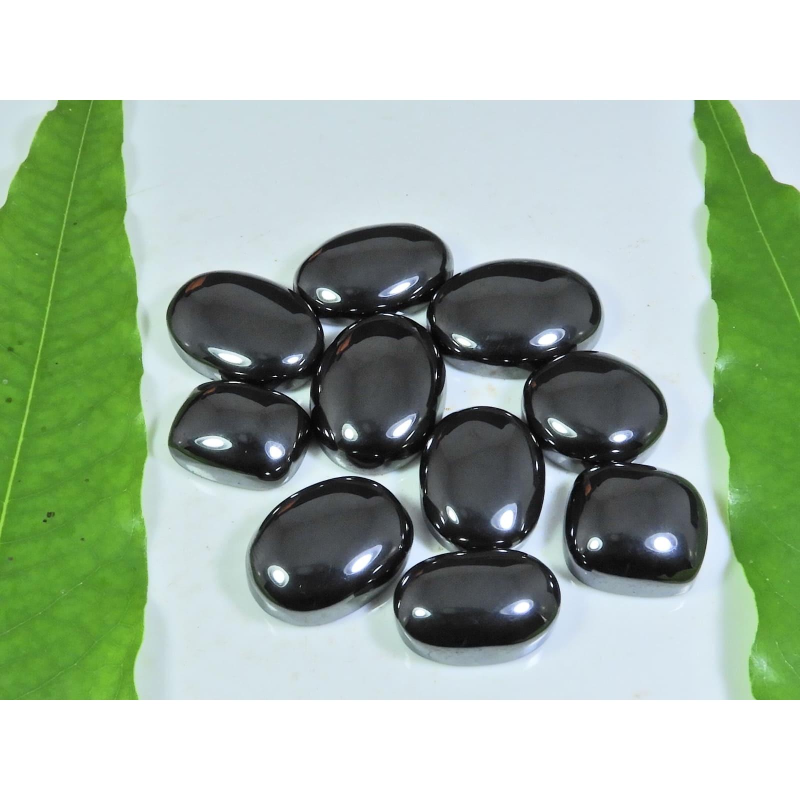 

355Cts.Natural Hematite Oval Cabochon Loose Gemstone 10Pcs Lot 13X18-18X23MM A-308