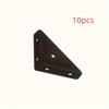 10pcs Heavy-Duty Iron L-Brackets: 90 Degree Angle Support, 1.3mm Thick Corner Braces for Durable Furniture Reinforcement, Screwless Design