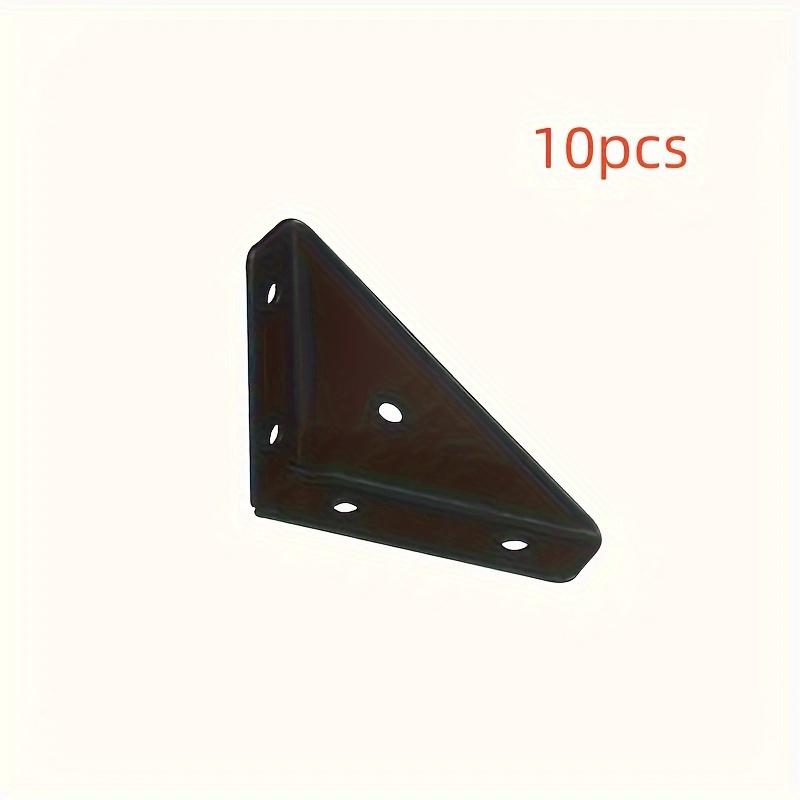 10pcs Heavy-Duty Iron L-Brackets: 90 Degree Angle Support, 1.3mm Thick Corner Braces for Durable Furniture Reinforcement, Screwless Design