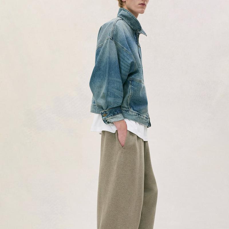 Fear of God Essentials Denim Jacket Medium Wash Men Outerwear Blue 202SU244270F