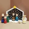 DIY Button Nativity Scene Kit Christmas Craft Set with Buttons Beads