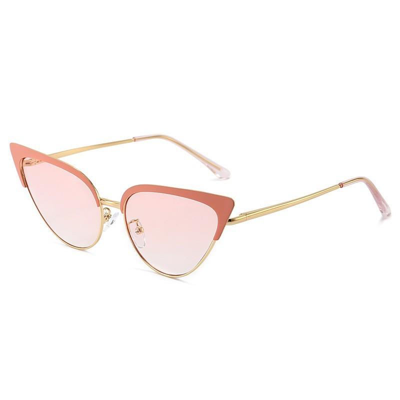 

Exquisite Cat Eye Metal Sunglasses, Girlish Sense, Stylish For Photoshoots, Elegant, Sun Protection Sunglasses 1206 розовый
