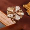 Small niche design, exaggerated personality, big flower index finger ring style, high-end scarf buckle, trendy opening ring for women