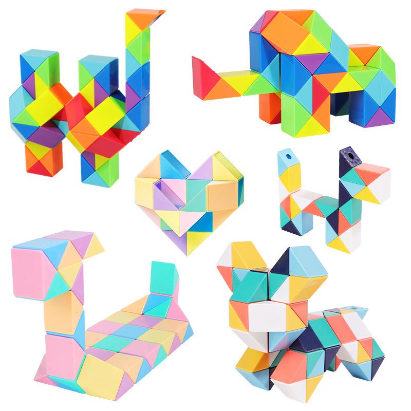 Folding Magic Ruler Set: Colorful Educational Toy for Kids - 24/36/48/60/72 pcs.