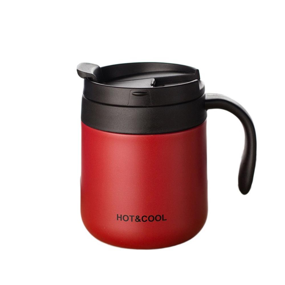 Wide-mouthed Insulated Cup Solid-color Thermos Cup Portable Coffee Cup  Car