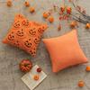 Spooky Themed Plush Pillow Cover Nursery Bedroom Decors Ghostly Pattern Throw Pillowcase for Sofa Couch Halloween Accessory