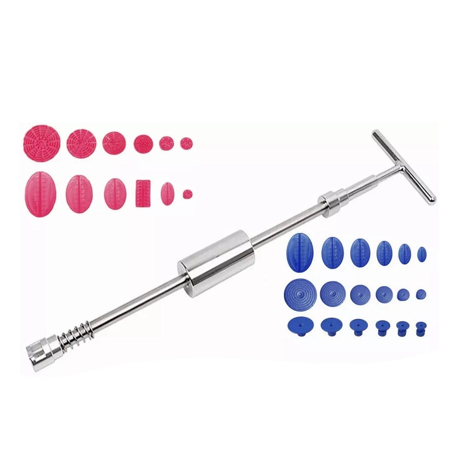 

Т-образный набор для удаления вмятин Металлический экономящий труд съемник для ремонта вмятин с пластиковыми присосками для