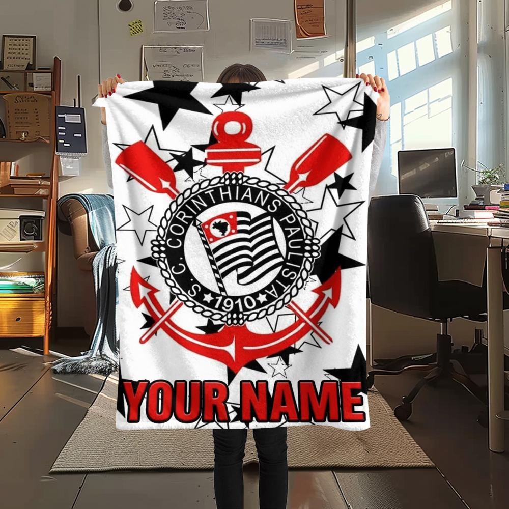 1PC Custom Name Corinthians Patterned Flannel Blanket Suitable For All Seasons for Home Decor Warmth and Comfort Gifts Holiday Present