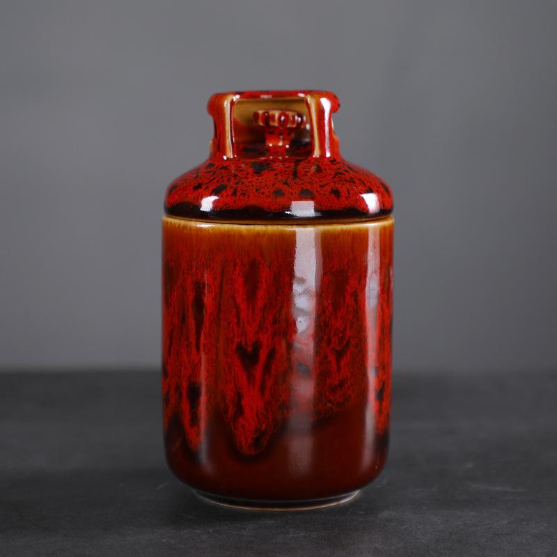 

Creative ceramic mug with lid household drinking cup office retro coarse pottery niche design coffee cup 300ml