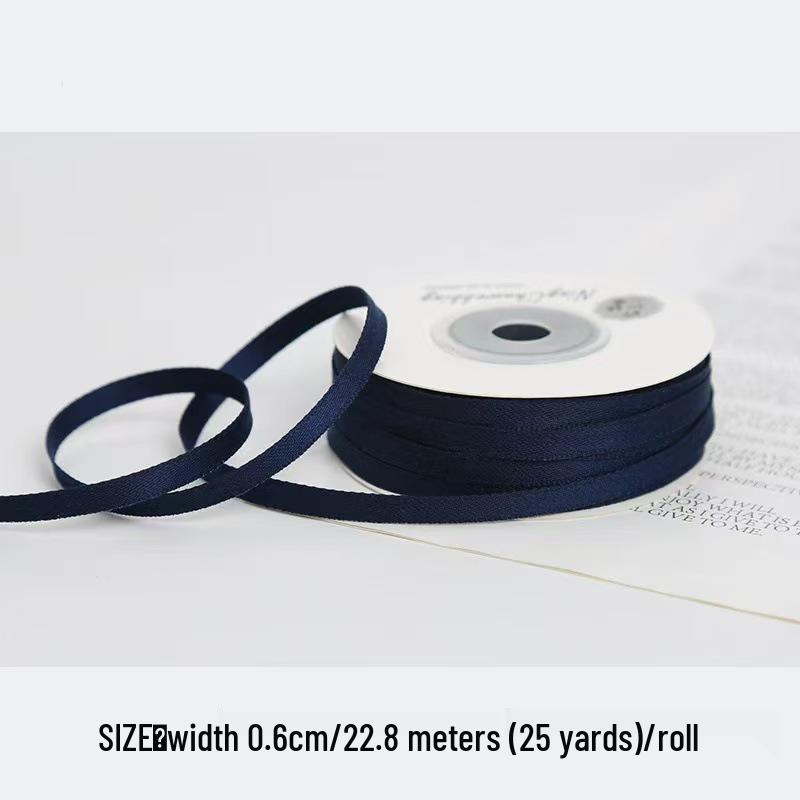 Korejská polyester-bavlna matná stuha pro DIY mašle a vlasové doplňky, 1 cm