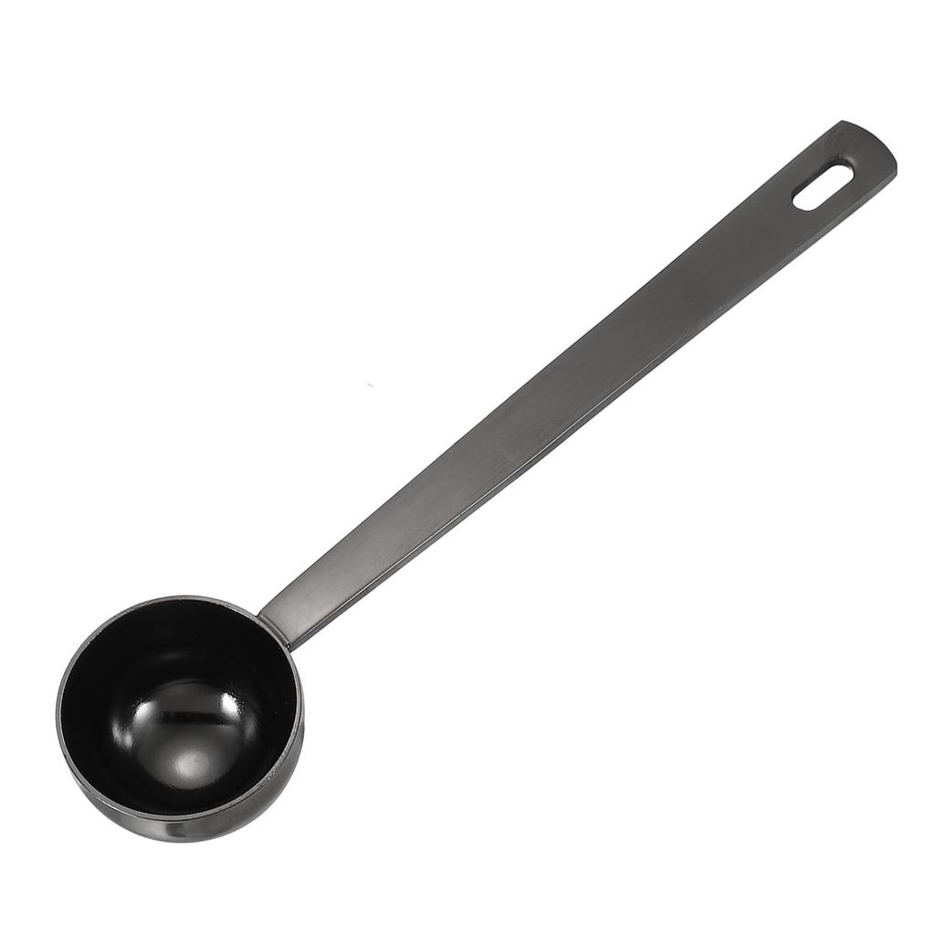 Uxcell Measuring Spoon, 10ml, Long Handle, Table Spoon, Teaspoon, Coffee Spoon, for Ground Coffee, Tea, Sugar, Cooking, and Baking, Black