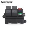 Free Combination Auto Car Truck 6Way Fuse Holder 4 Relay holder Circuit Standard ATO Blade Fuse Relay Holder 12V 40A  Relay