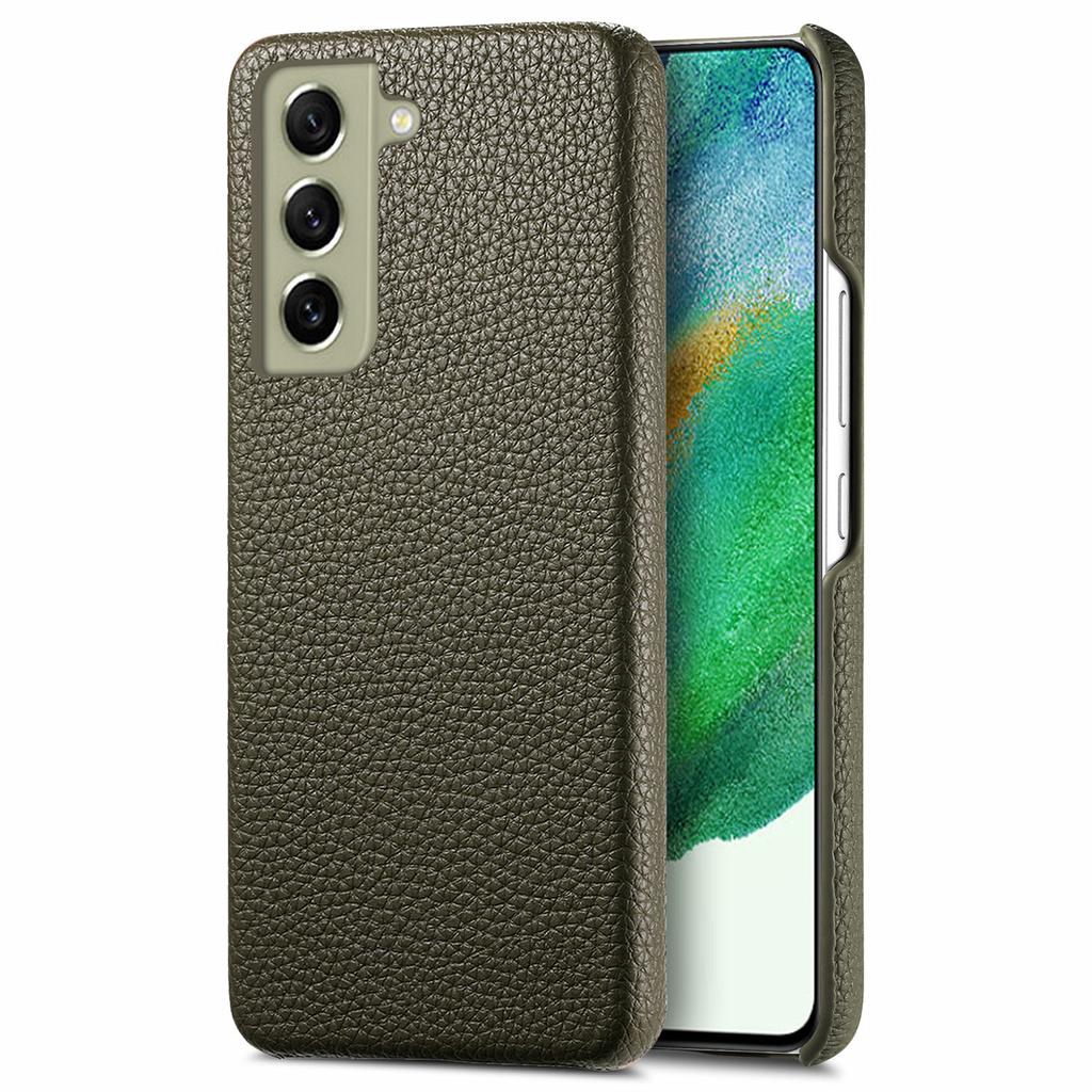 Y1 For Samsung Galaxy S21 FE 5G Case Anti-Scratch Litchi Texture PU+PC Phone Cover