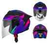 3/4 Open Face Motorcycle Helmet With Dual Lens System ABS Shell 3C Certified Daily Commute