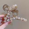 Korean Camellia Cat's Eye Hairpin: Women's Summer Updo Clip with Small Rose Flowers