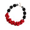 Bohemian Beaded Necklace Retro Multilayer Ethnic Jewelry Portable Resin Festival Accessory for Women