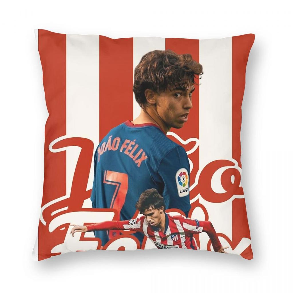 Joao Felix Square Pillowcase Polyester Linen Velvet Printed Zip Decor Pillow Case Home Cushion Cover