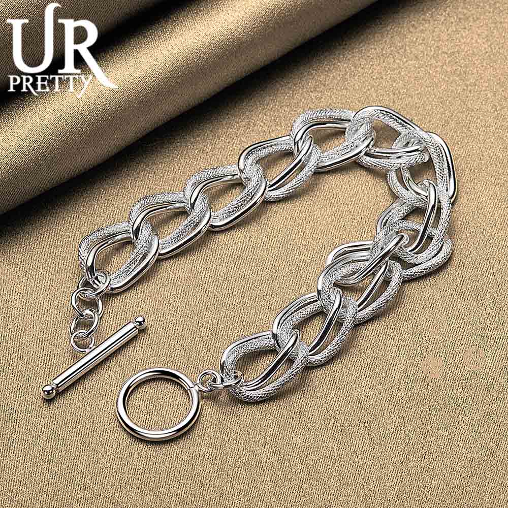 925 mincovní stříbro matný hladký prsten řetízkový náramek módní svatební šperky