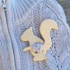 Cute Cartoon Sweater Clips Retro Panda Sweater Buckle Exquisite Wooden Animal Brooch Pin  Jewelry