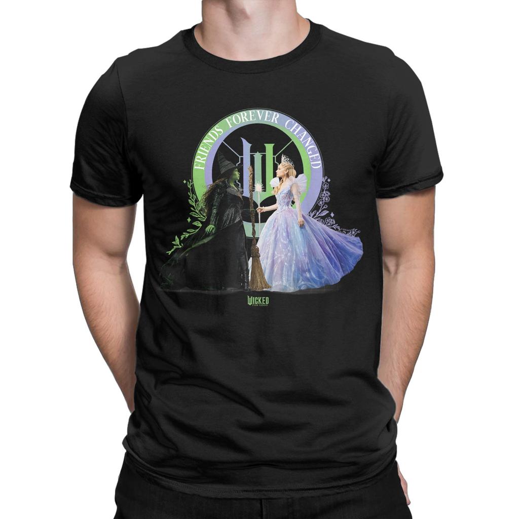 Wicked For Good Glinda and Elphaba Friends Forever Changed T Shirt TShirts Mens Cotton 5XL Clothing Short Sleeve Vintage Tops