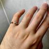 Retro Big and Small Beads Ring For Women Simple Gothic Fashion Open Ring Handmade Designer Zircon Unisex Accessories Love Gift
