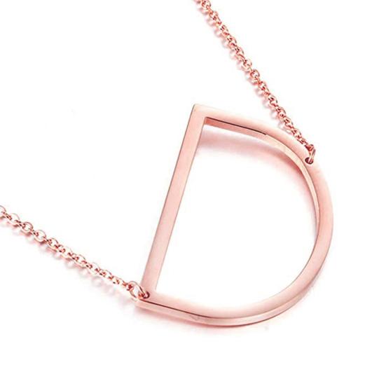 Women 26 English Letter Pendant Chain Necklace Choker Party Jewelry Gift
