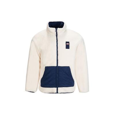 Kış Kuzu Polar Sıcak Dik Yaka Spor Ceket Erkek Ceketleri Vanilya-Beyaz 952138701-1
