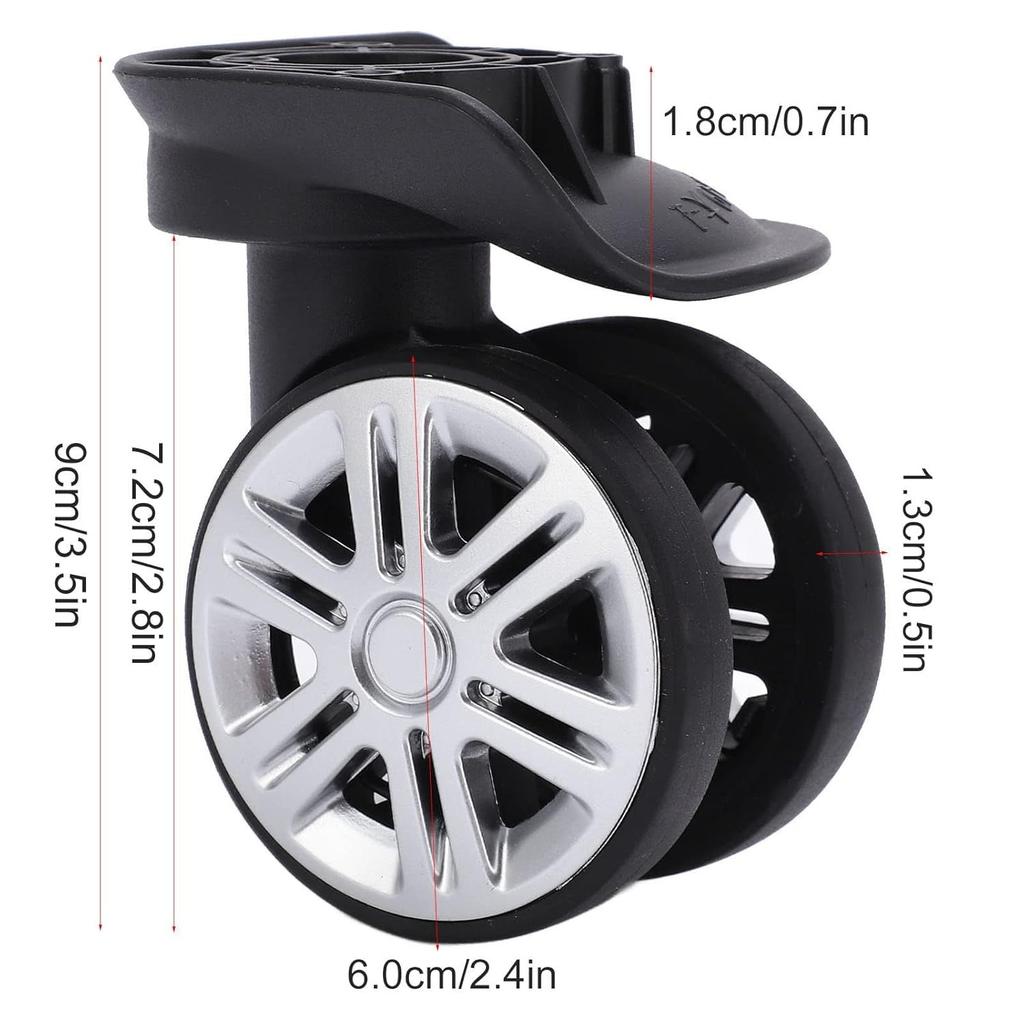 1 Pair Luggage Suitcase Wheels, Trunk Wheels, Luggage Wheel Spare Part Universal Wheel Replacement Luggage Suitcase Wheels for Luggage Suitcase