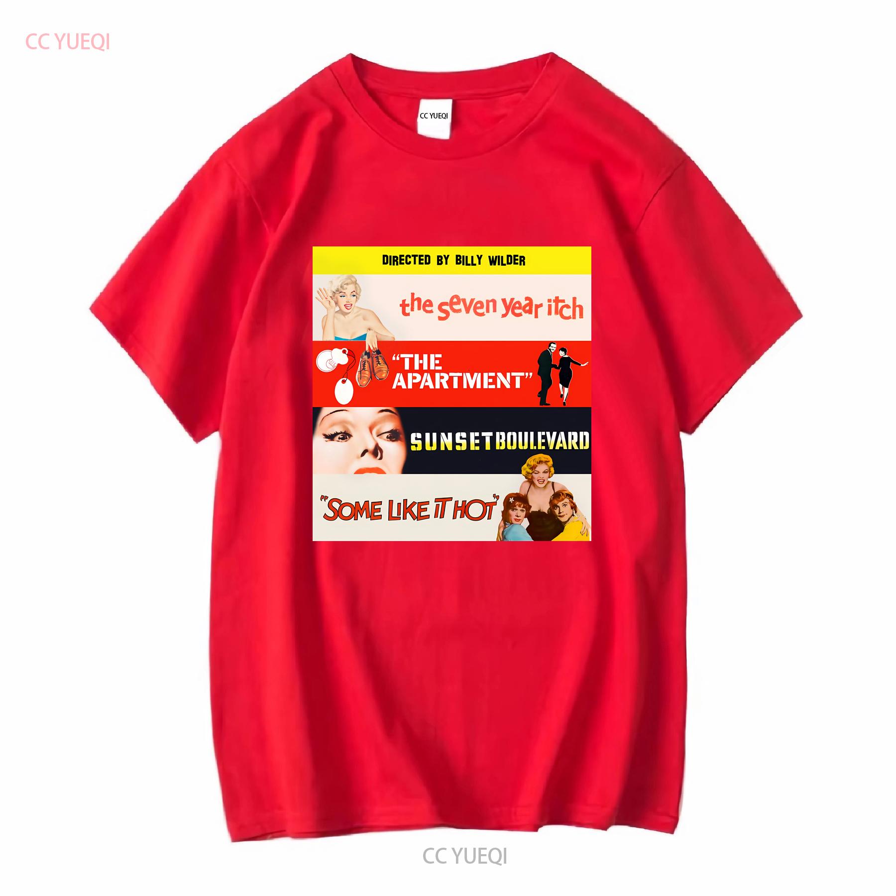 MOVIES DIRECTED BY BILLY WILDER CLASSIC T SHIRT vintage Washed fashion Unisex streetwear Stretched designer clothes graphic S