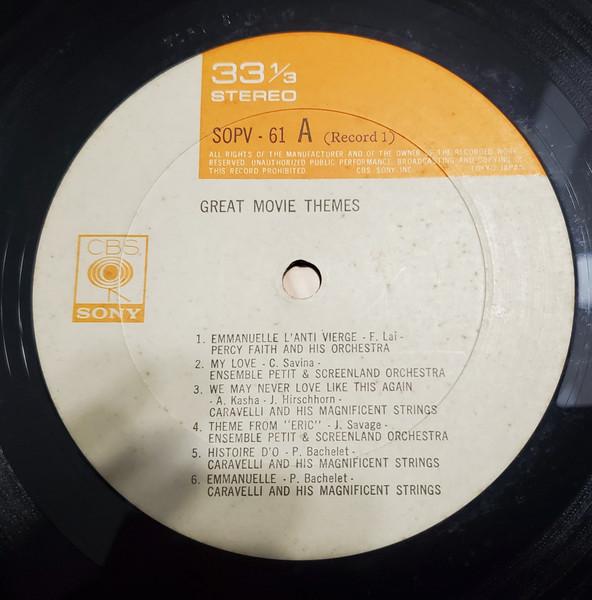 LP Record VARIOUS  Great Movie Themes SOPV6162 CBSSONY 1976 Japan New Age  Easy Listening Used