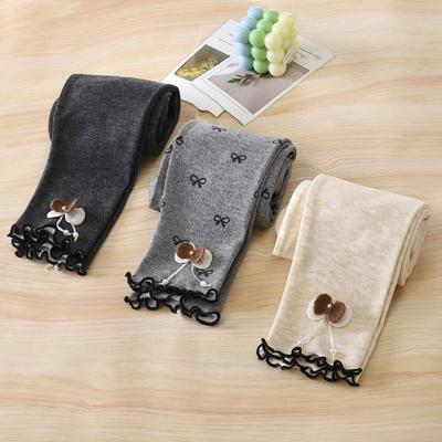 Baby Girls Leggings Kids Bowknot Pants Toddler Slim Legging Autumn Children's Clothing Korean Style