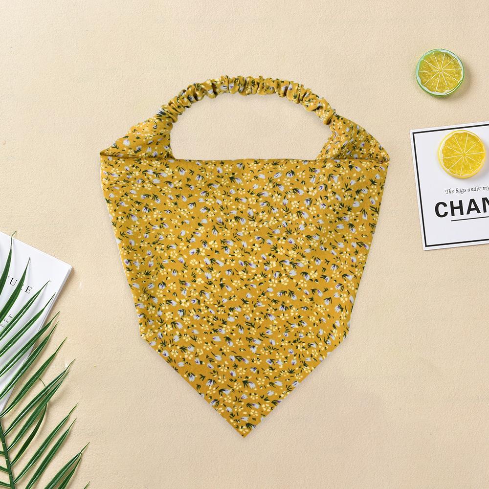 

Кружевной треугольный платок для волос Повязка на голову Ажурный вязаный с цветами Головной платок Резинка для волос Повязка для женщин Головной убор Аксессуары для волос Тюрбаны жёлтый