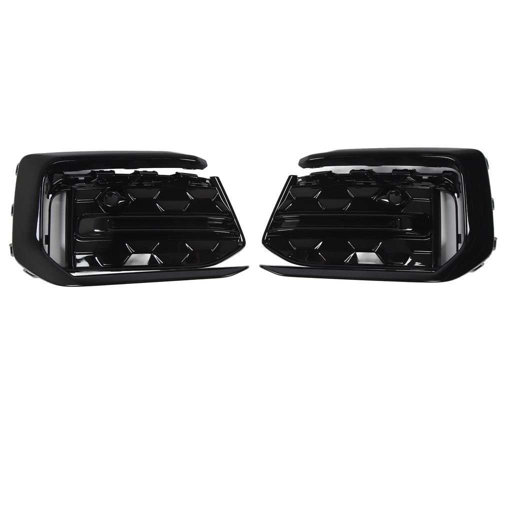 Fog Light Grille Set Left Right Glossy Black Impact Resistant Stylish for A6 C8 PA Sport 2022
