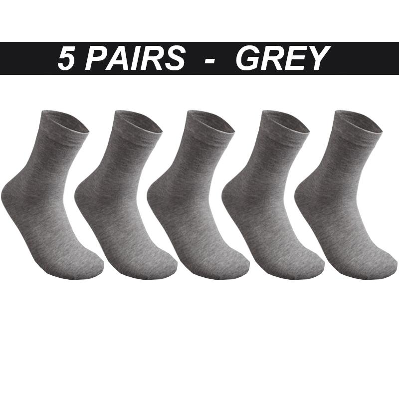 High Quality 5 Pairs Men's Cotton Socks New Style Black Business Men Sock Soft Breathable Male Plus Size 38-48