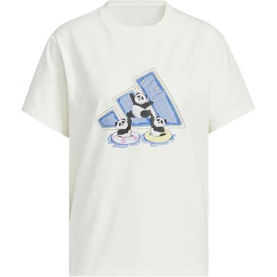 Graphic Logo Round Neck Sports Casual Short Sleeve T-Shirt Women T-Shirts Han-Jade-White KC0970