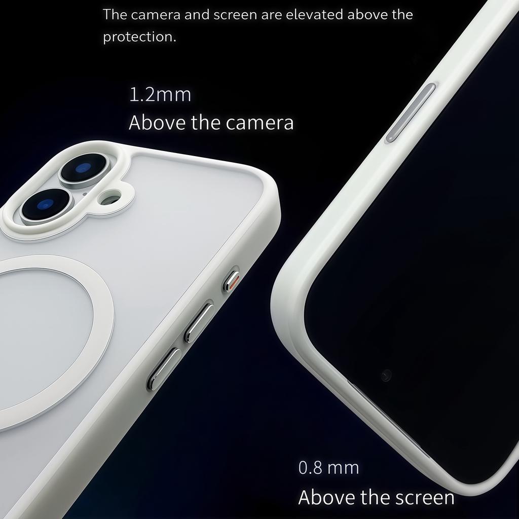 Pro iPhone 17 Magnetické pouzdro Skin Touch TPU Akrylový zadní kryt telefonu