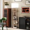 Floor Lamp with Shelves, 3000K-6500K, Remote Control, E27 Bulb, Natural