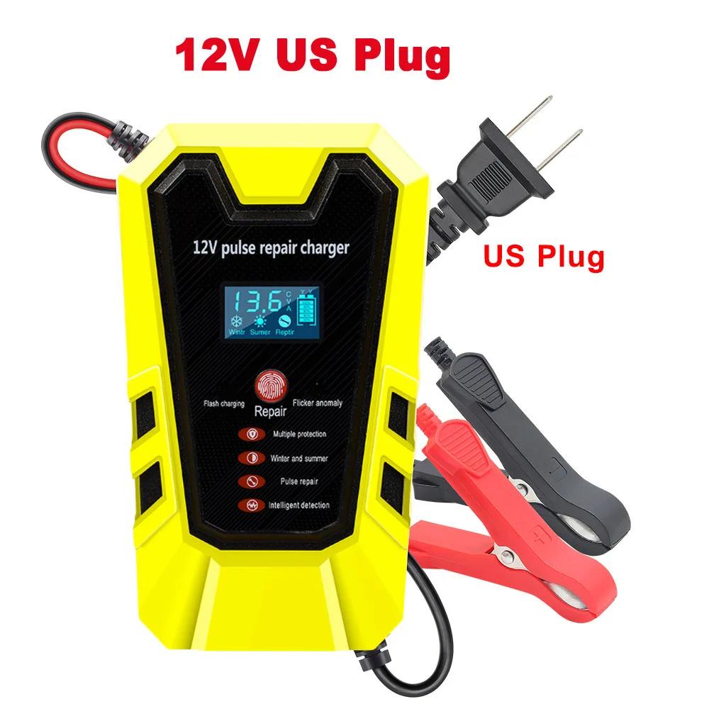 

12 В импульсный ремонт 6 А свинцово-кислотный литиевый автомобильный аккумулятор зарядное устройство ЖК-дисплей тестер аккумулятора быстрая зарядка для автомобиля/мотоцикла