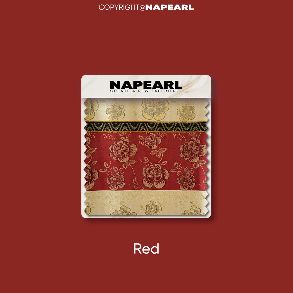 

1 шт. NAPEARL 70-80% затемняющие европейские роскошные жаккардовые интегрированные шторы для спальни, гостиной, домашнего декора W132cm x L213cm красный