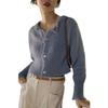 Korean Solid Color Women's Knitted Cardigan Autumn and Winter Temperament Slim Fit and Slimming Sweater