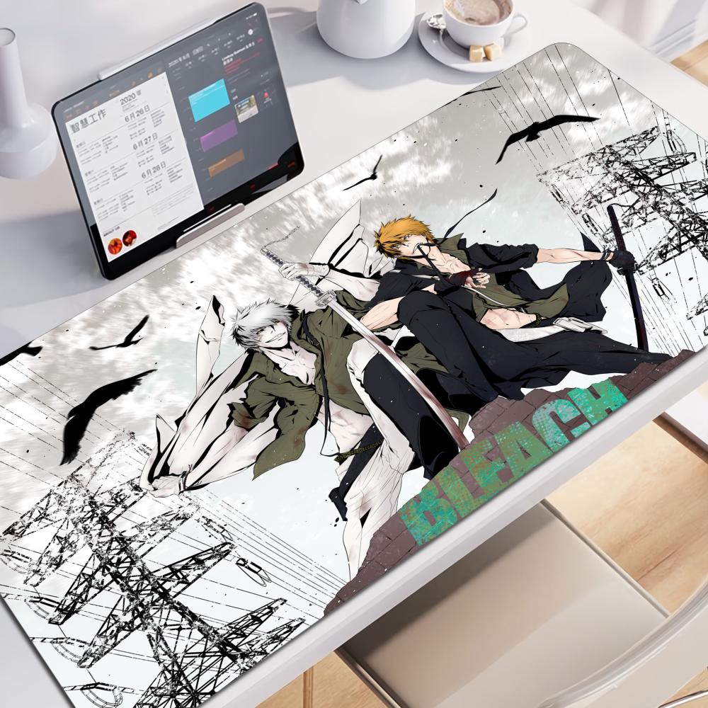 HD Anime Mauspads XXL Bleach Mauspads Kurosaki Ichigo Große Computer Mauspads Gummi Manga PC Gamer Schreibtischunterlage Große Laptop-Matten