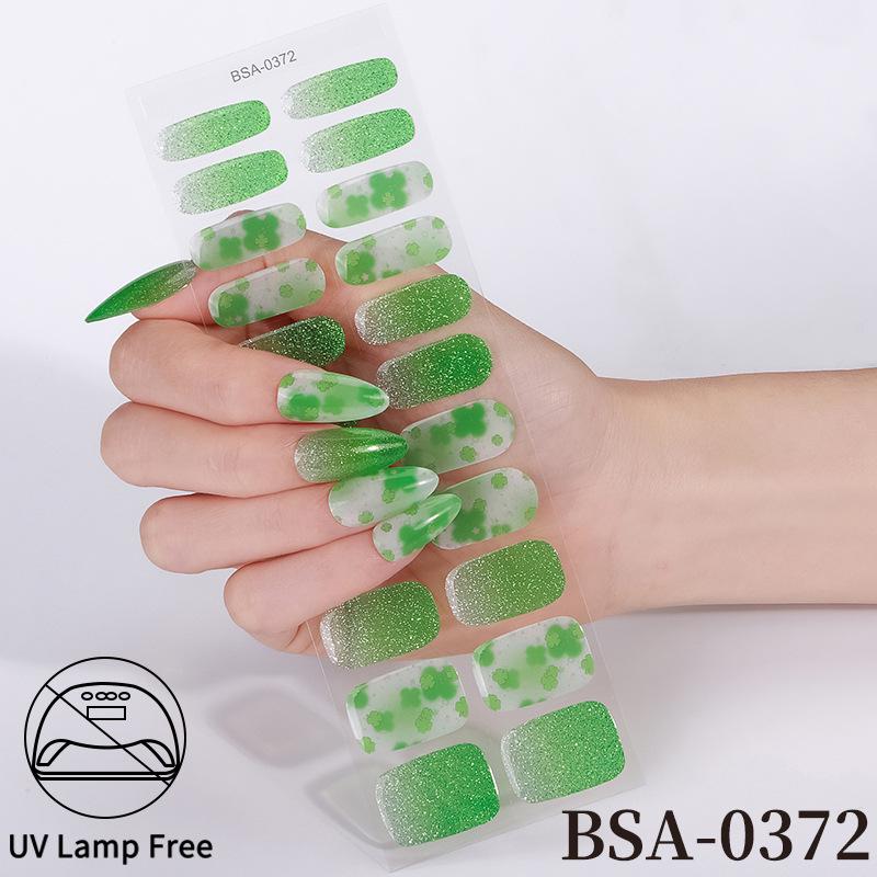 Adesivi per Unghie in Gel Impermeabili Francesi - Carini Cartoni Animati Nail Art Senza Cottura per Stili Europei e Americani