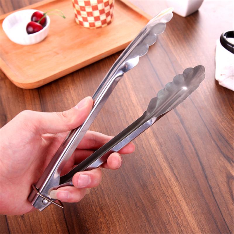 Stainless Steel Food Tongs Salad Bread BBQ Buffet Clip Kitchen Clamp Tools Stainless Steel Food Tongs Salad Bread BBQ Buffet Clip Kitchen Clamp Tools