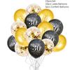 Black Gold 30 40 50 60 Years Birthday Party Confetti Balloon 30th 50th Birthday Party Decorations Adult Party Ballon Air Globos