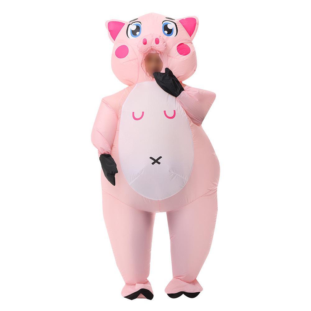 Pink Pig Inflatable Costume Jumpsuit for Party & Performance