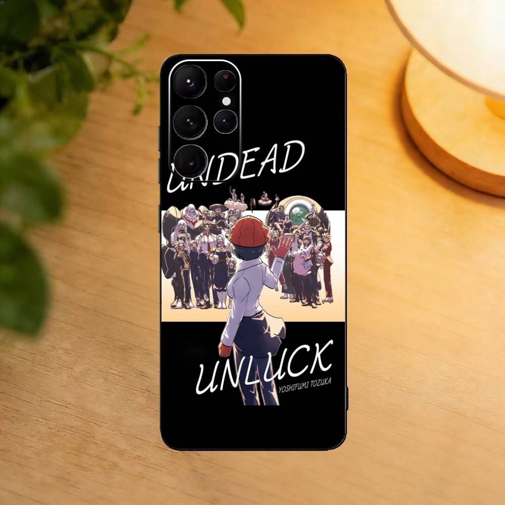 Anime Undead Unluck Andy Phone Case For Samsung S25,24,23,22,30,21,10,9,Ultra,Plus,Lite Soft Black Case