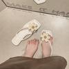 -Flip-flops for women to wear summer cute flowers versatile flat-bottomed beach cool slippers