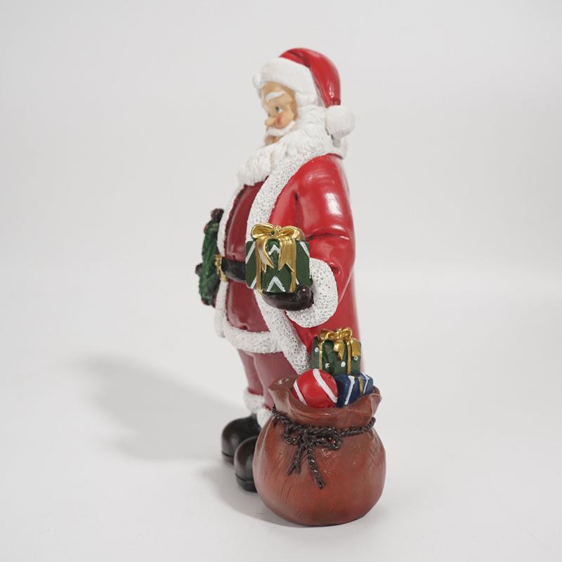 Santa Claus Toys Resin Ornaments Room Living Room Christmas Decoration Supplies European Holiday Gifts