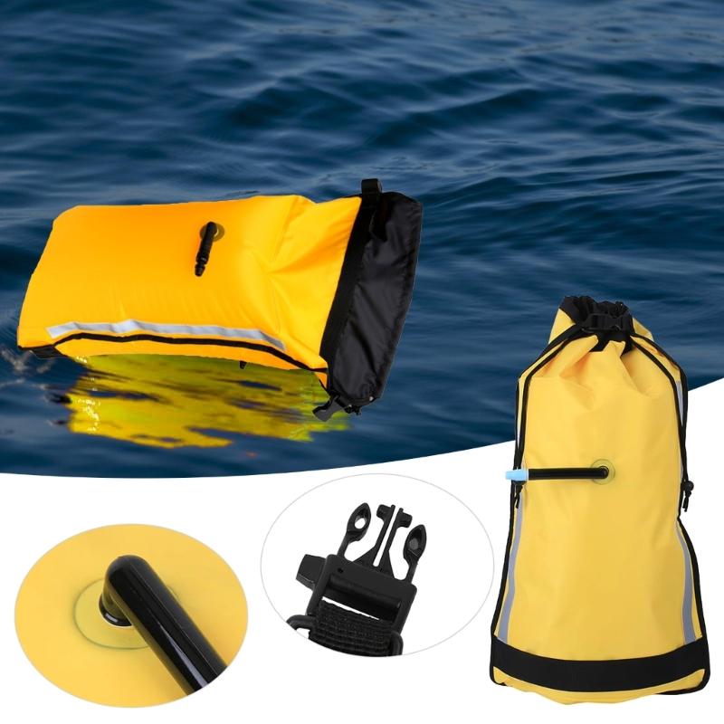 Canoes Inflatable Boats Paddle Float for Kayak Safety Device, Kayak Paddles Float Safety Bag with Quick Releases Buckle