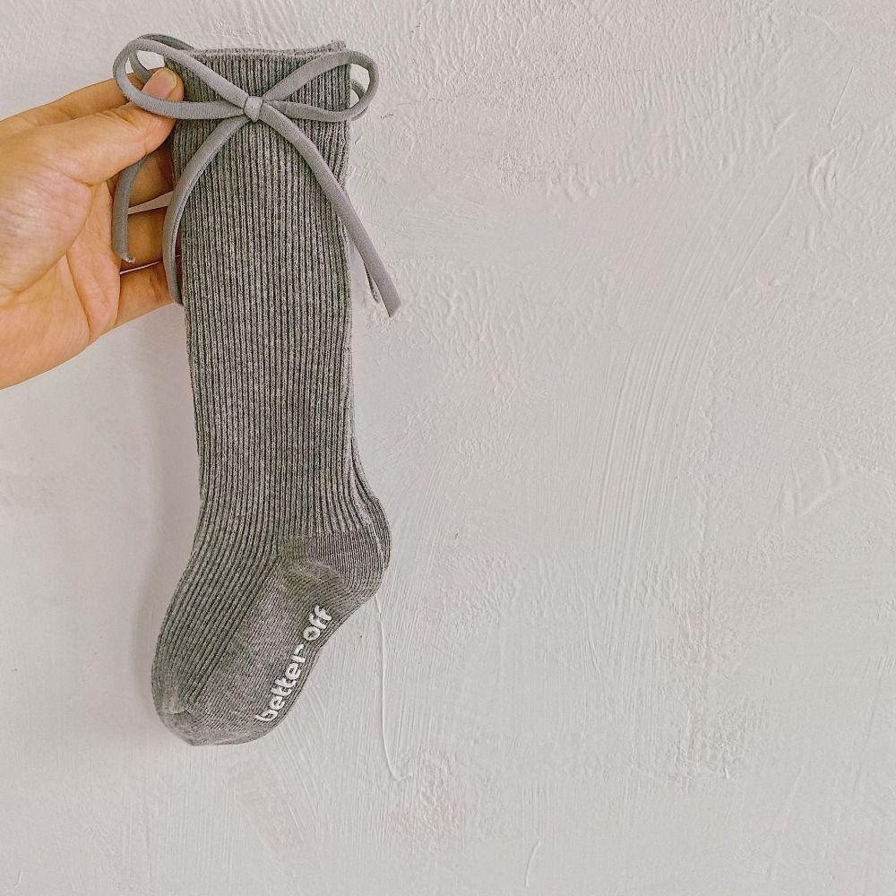 

Non-slip Long Tube Socks Cotton Knee High Socks Soft Children s Socks Gray-S (1 To 3 Years)